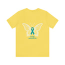 Butterfly Wings of Hope: Spreading PTSD Awareness with our Text Design T-Shirt