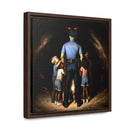 A Shield Against the Darkness Framed Canvas