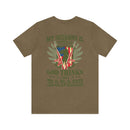 God's Badass: My Veteran Husband - Military Design T-Shirt Celebrating Strength and Support