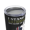 Patriotic Tribute: 20oz Black Military Design Tumbler - 'Honoring Those Who Serve and Sacrifice'