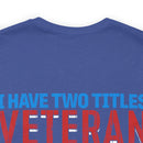 Dual Titles of Strength: Military Design T-Shirt - 'I Have Two Titles - Veteran and Mom, and I Rock Them Both!'