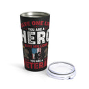 Veteran's Heroic Impact: 20oz Military Design Tumbler, Saving Lives and Inspiring Many