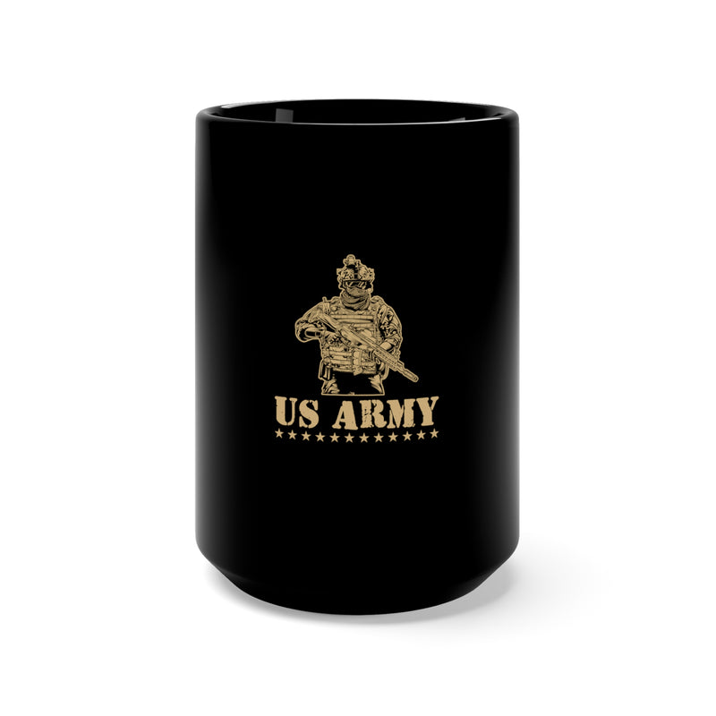 U.S. Army Legacy: 15oz Military Design Black Mug - Embrace the Spirit of Service!