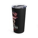 Thank You 20oz Military Design Tumbler - Black Background