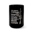 Intelligence in Action: 15oz Military Design Black Mug Celebrating Resourceful Soldiers