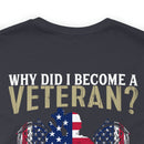 Serving with Courage: Military Design T-Shirt - 'Why Did I Become a Veteran? Because Football, Baseball, and Basketball Only Require One Ball!
