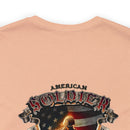 Defenders of Freedom: Military T-Shirt with 'American Soldier - Land Of The Free' Design