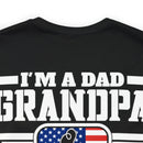 Unshakeable Legacy: 'I'm a Dad, Grandpa, and a Veteran - Fearless' Military Design T-Shirt