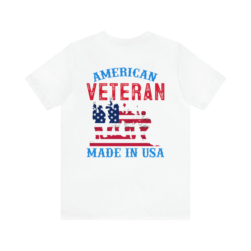 USA-Made Valor: Military Design T-Shirt - American Veteran, Serving with Honor