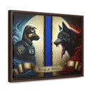 Bound by Honor: A Thin Line Against Evil Framed Canvas
