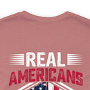 Real Americans Stand: Military Design T-Shirt for Patriot Warriors