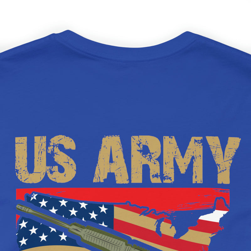 Proud US Army Veteran: Military Design T-Shirt Embodying Honor and Service