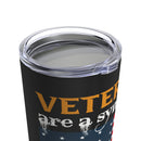 Symbol of Greatness: Veterans - 20oz Military Design Tumbler in Black
