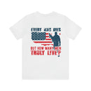 Every Man Dies, but How Many Truly Live? Military Design T-Shirt Embracing Adventure!