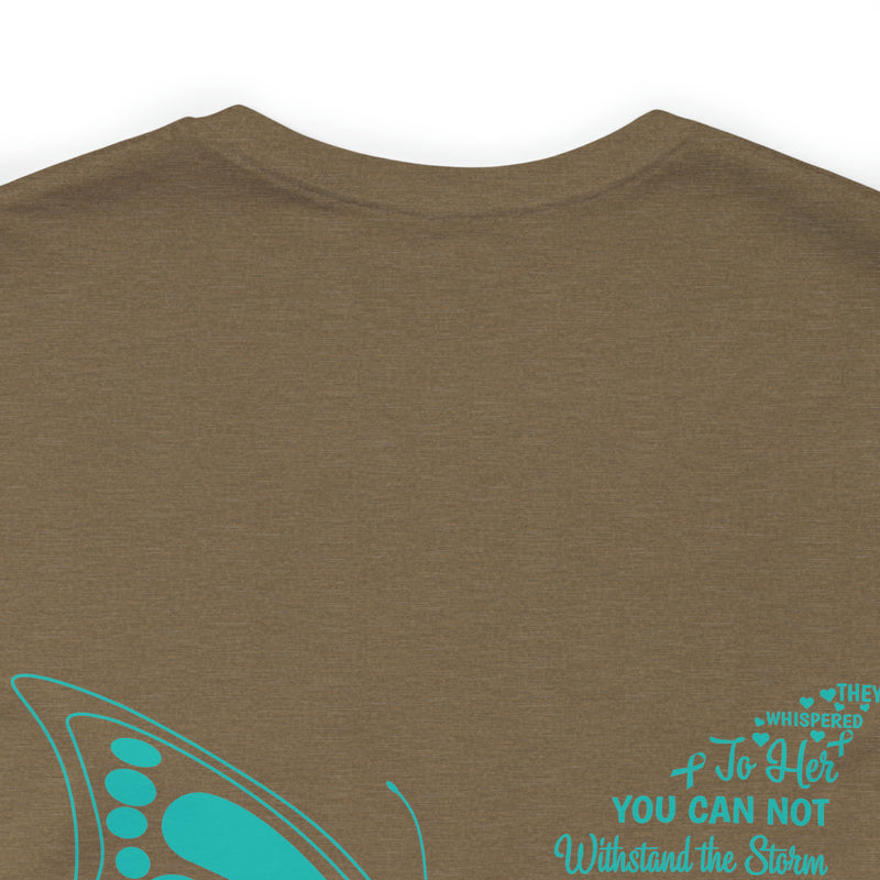 Resilient Wings: 'I AM THE Storm' PTSD Design Butterfly T-Shirt