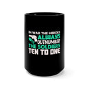 War Heroes: 15oz Military Design Black Mug - Saluting the Few, Honoring the Many