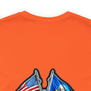 Navigating Strength and Courage: Military T-Shirt with 'New Double Flag Eagle U.S. NAVY' Design