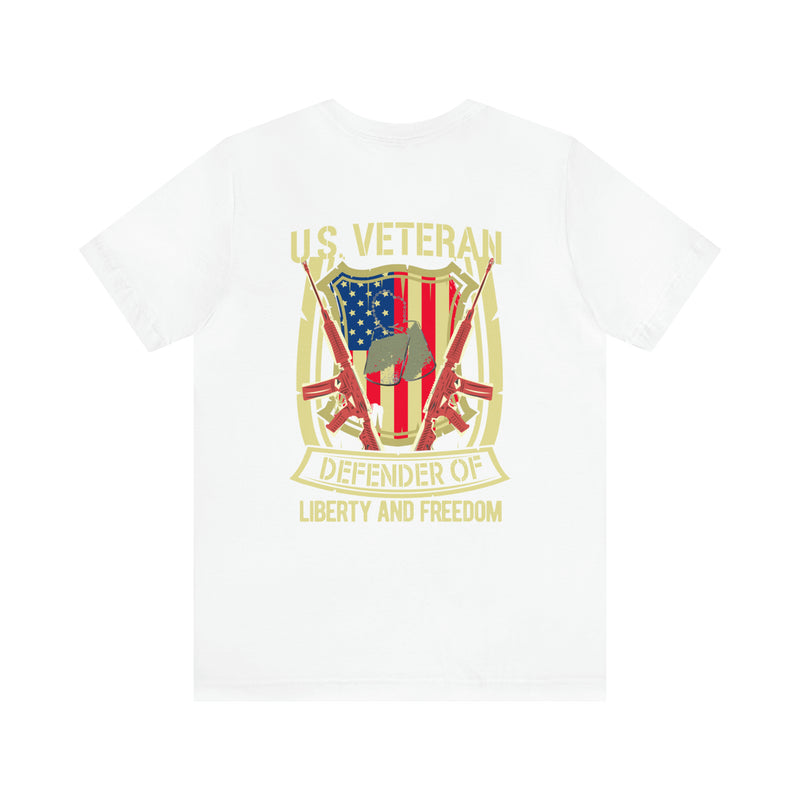 Defender of Liberty and Freedom: U.S. Veteran Military Design T-Shirt - Honoring True Heroes