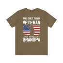 Grandpa and Veteran: Military Design T-Shirt Celebrating Love and Legacy