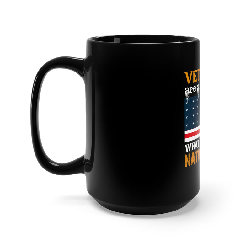 Embrace Patriotism with the 15oz Military Design Black Mug: Veterans, A Symbol of Our Nation's Greatness