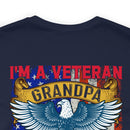 Proud Veteran Grandpa: Military Design T-Shirt - Defender of Strangers, Guardian of Grandkids