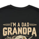 Fearless Patriarch: 'I'm a Dad, Grandpa, and a Veteran - Nothing Scares Me' Military Design T-Shirt
