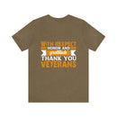 Respect, Honor & Gratitude: Thank You, Veterans" Military Design T-Shirt