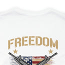 Patriotic Pride: United States Veteran Military Design T-Shirt - 'Freedom Isn't Free, I Paid for It with My Blood, Sweat, and Tears