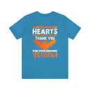 Brave Hearts Never Back Down: Military Design T-Shirt Honoring Veterans' Bravery