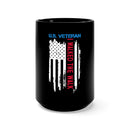 Walked the Walk: 15oz Military Design Black Mug - Proud U.S. Veteran's Journey