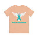 Spreading Wings of Awareness: PTSD Awareness Eagle Design Cotton T-Shirt
