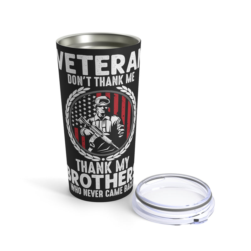 Honoring Our Fallen Heroes: 20oz Black Military Design Tumbler - Remembering the Sacrifice of Veterans and Their Comrades
