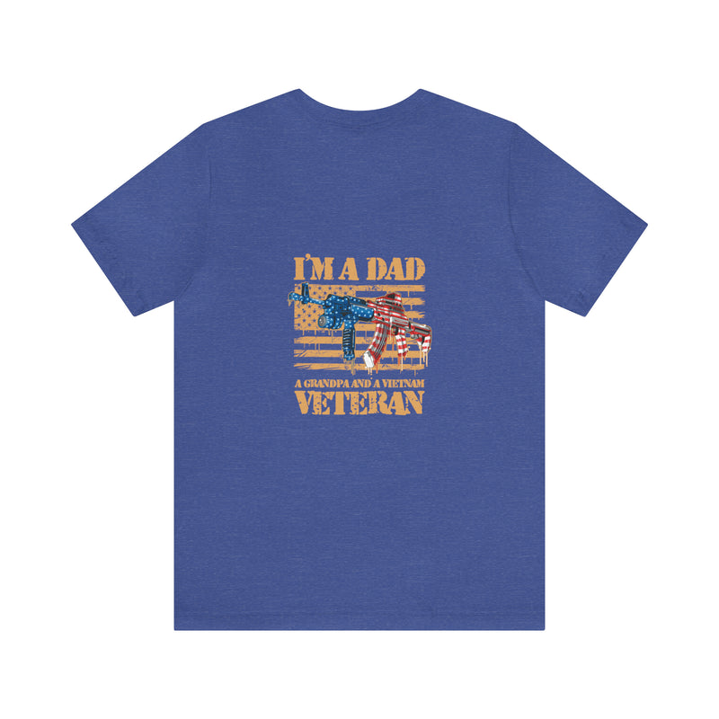 Triple Legacy: Dad, Grandpa, and Vietnam Veteran - Military Design T-Shirt Celebrating Generations