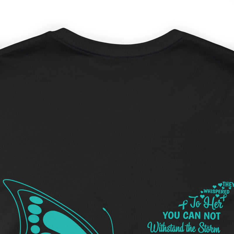 Resilient Wings: 'I AM THE Storm' PTSD Design Butterfly T-Shirt