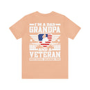Unshakeable Legacy: 'I'm a Dad, Grandpa, and a Veteran - Fearless' Military Design T-Shirt