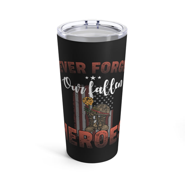 Honoring Our Heroes: 20oz Military Design Tumbler for Remembrance and Respect