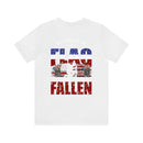 We Stand, We Kneel: Military Design T-Shirt Honoring Flag and Fallen Heroes