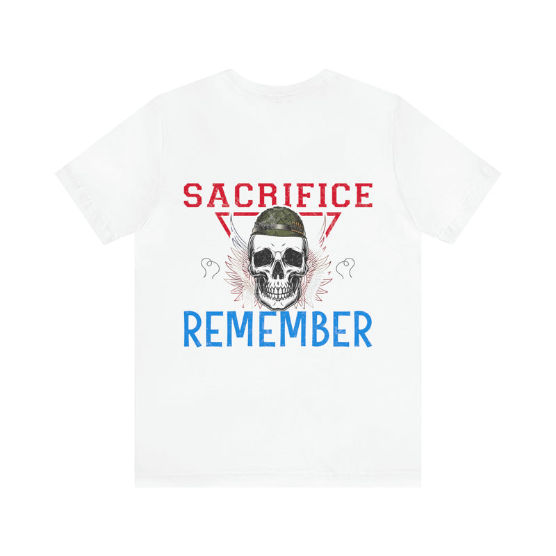 Respectful Tribute: Military Design T-Shirt - 'Honor the Sacrifice, Remember the Service