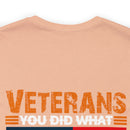 Veterans: Defenders of Freedom Military Design T-Shirt - Thank You for Your Unparalleled Service!