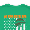 United in Resilience: Military T-Shirt with 'We Stand for the Flag' Design