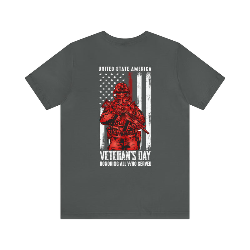 Honoring All Who Served: United States America Veteran's Day - Military Design T-Shirt