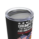 Proud Veteran: 20oz Military Design Tumbler with Grumpy & Sarcastic Allergy!