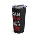American Veteran: Made in USA, Served with Honor - 20oz Military Design Tumbler for True Patriots!