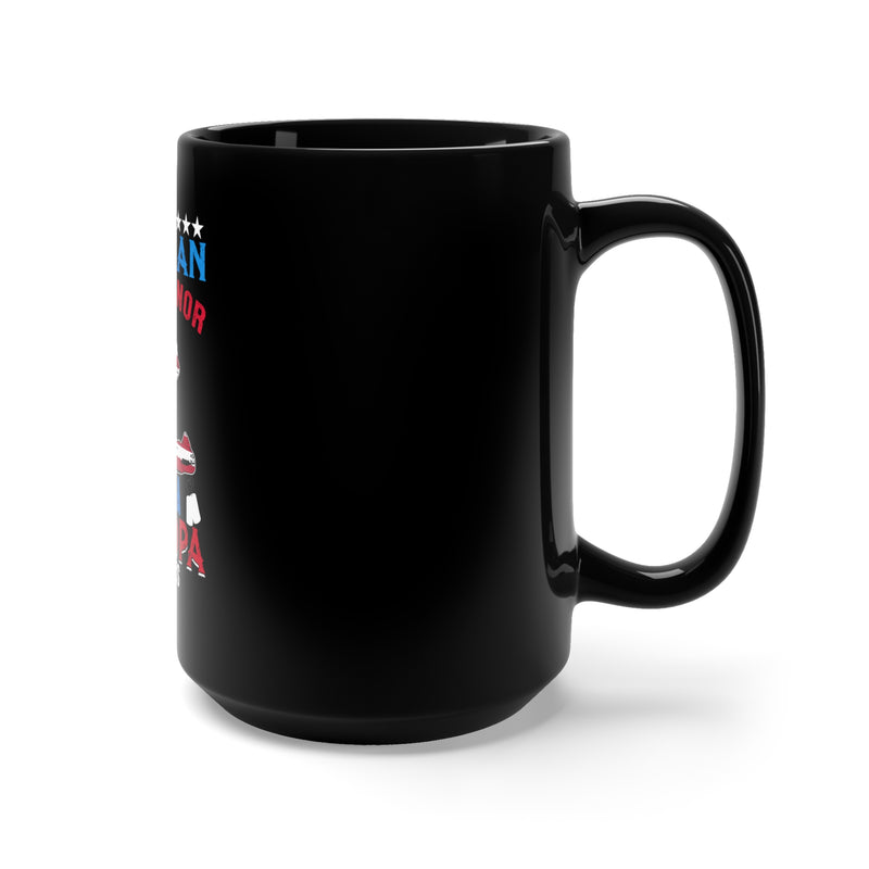 Being a Veteran is an Honor, Being a Grandpa is Priceless: 15oz Military Design Black Mug for Proud Veterans and Loving Grandpas