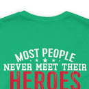 Military Design T-Shirt: Proud Veteran's Wife, Married to My Hero