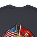 Semper Fi: Military T-Shirt with 'Double Flag Eagle U.S. MARINES' Design