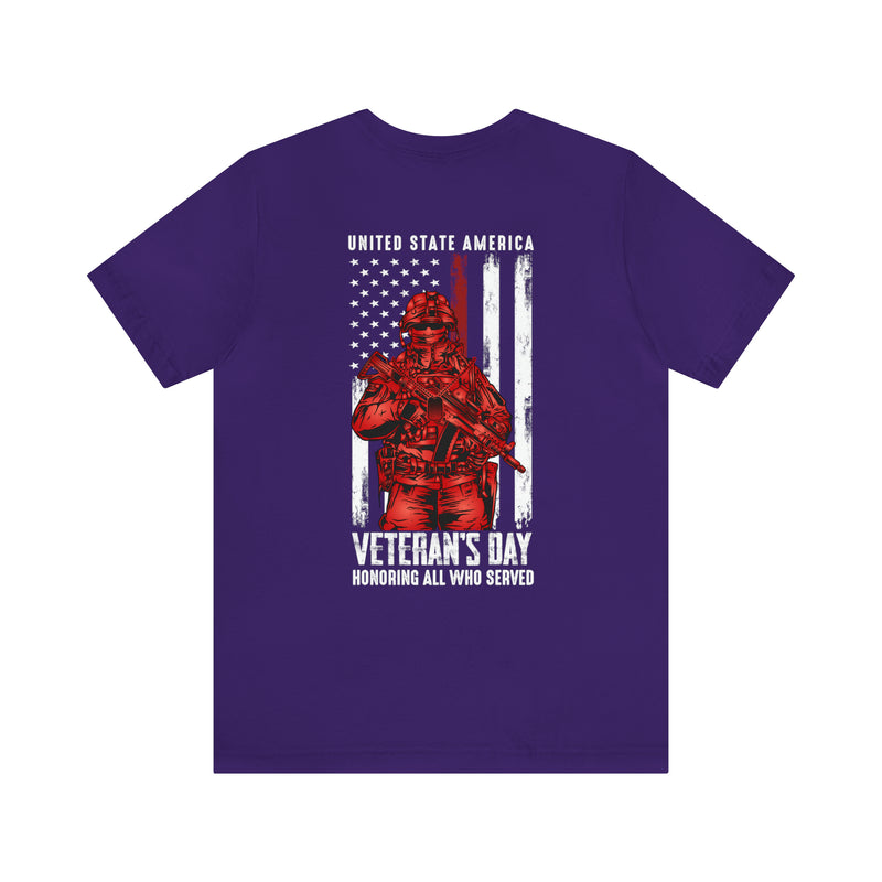 Honoring All Who Served: United States America Veteran's Day - Military Design T-Shirt