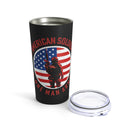Defender of Freedom: 20oz Black Military Design Tumbler - American Soldier, One Man Army
