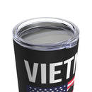 Honoring Vietnam Veterans: 20oz Black Tumbler with Military Design - 'Vietnam Veteran