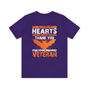 Brave Hearts Never Back Down: Military Design T-Shirt Honoring Veterans' Bravery